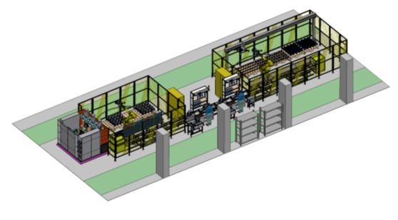 Linha de montagem digital de válvula gaveta de vedação macia DN50-DN150